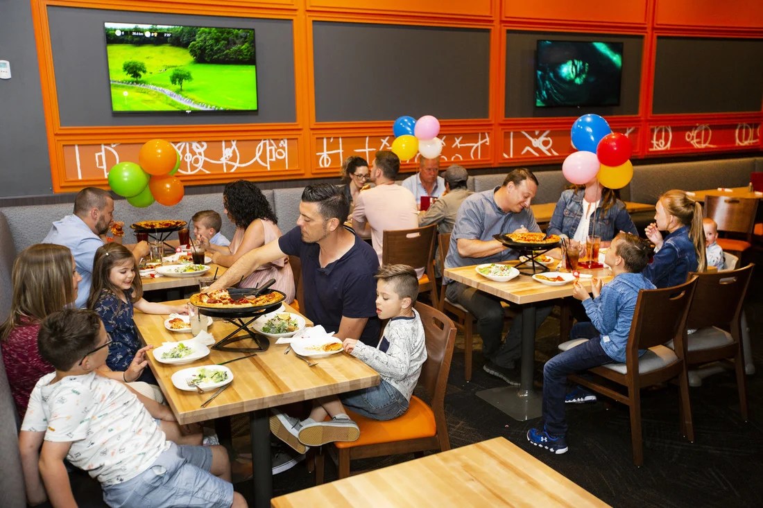 Boston Pizza Party area
