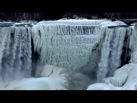 NIAGARA FALLS IN WINTER - The American Falls In The Winter Mist